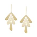 Fossil Floral Gold-tone Brass Earrings  Jewelry Gold- Ja6987710