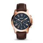 Fossil Grant Chronograph Brown Leather Watch   - Fs5068