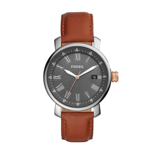 Fossil Rhett Three-hand Date Brown Leather Watch  Jewelry - Bq2317