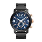 Fossil Gage Chronograph Black Stainless Steel Watch  Jewelry - Bq2011