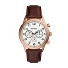 Fossil Flynn Pilot Chronograph Brown Leather Watch  Jewelry - Bq2374