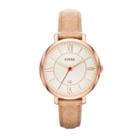 Fossil Jacqueline Sand Leather Watch   - Es3487