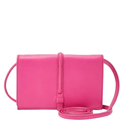 Fossil Collette Wallet Crossbody  Wallet Hot Pink- Swl1790694