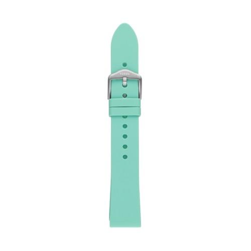 Fossil 18mm Light Teal Silicone Strap   - S181407