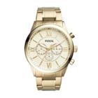 Fossil Flynn Chronograph Gold-tone Stainless Steel Watch  Jewelry - Bq1128ie