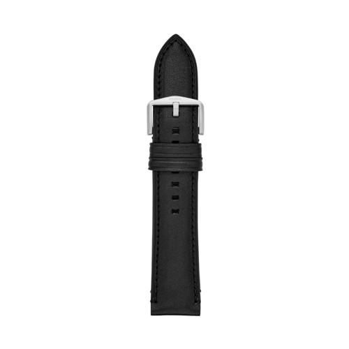 Fossil 22mm Black Leather Watch Strap   - S221254