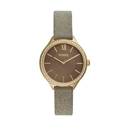 Fossil Suitor Three-hand Gold-tone Polyurethane Watch  Jewelry - Bq3426