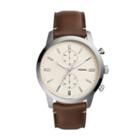 Fossil Townsman 44mm Chronograph Brown Leather Watch  Jewelry - Fs5350