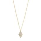 Fossil Diamond Gold-tone Stainless Steel Necklace  Jewelry - Jof00425710