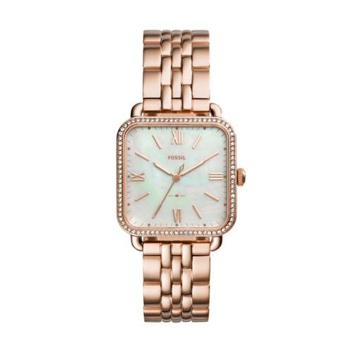Fossil Micah Three-hand Rose Gold-tone Stainless Steel Watch  Jewelry - Es4269