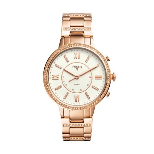 Fossil Refurbished Hybrid Smartwatch - Q Virginia Rose Gold-tone Stainless Steel   - Ftw5010j