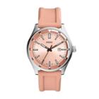 Fossil Belmar Three-hand Date Coral Silicone Watch  Jewelry - Fs5538