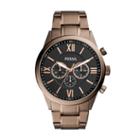 Fossil Flynn Chronograph Brown Stainless Steel Watch  Jewelry - Bq2377