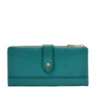 Fossil Lainie Zip Clutch  Wallet Teal Green- Swl2060320