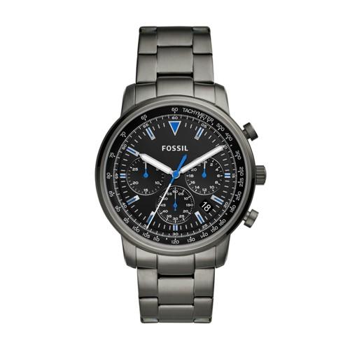 Fossil Goodwin Chronograph Smoke Stainless Steel Watch  Jewelry - Fs5518