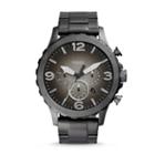 Fossil Nate Chronograph Smoke Stainless Steel Watch   - Jr1437