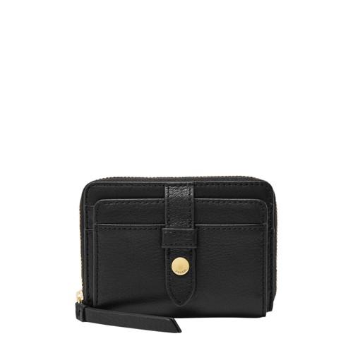 Fossil Fiona Zip Coin  Wallet Black- Sl7702001
