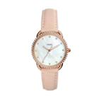 Fossil Tailor Three-hand Blush Leather Watch  Jewelry - Es4546