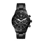 Fossil Flynn Sport Chronograph Black Stainless Steel Watch  Jewelry - Bq2227