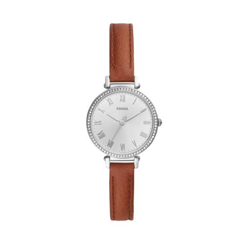 Fossil Kinsey Three-hand Brown Leather Watch  Jewelry - Es4446