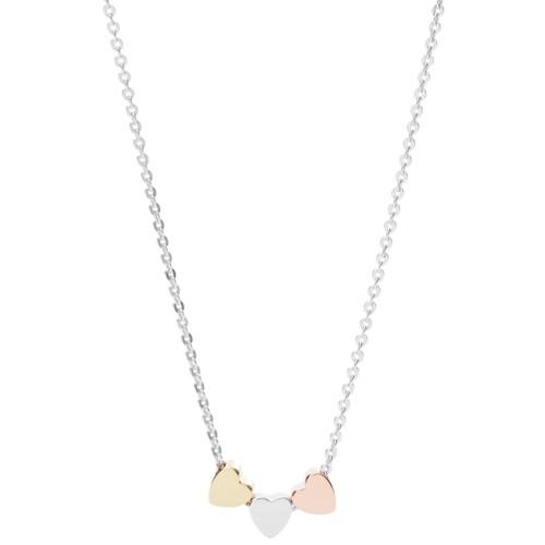 Fossil Mother&apos;s Day Heart Tri-tone Boxed Necklace  Jewelry - Jfs00400998