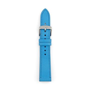 Fossil Leather 18mm Watch Strap - Blue   - S181191