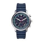 Fossil Goodwin Chronograph Navy Silicone Watch  Jewelry - Fs5519