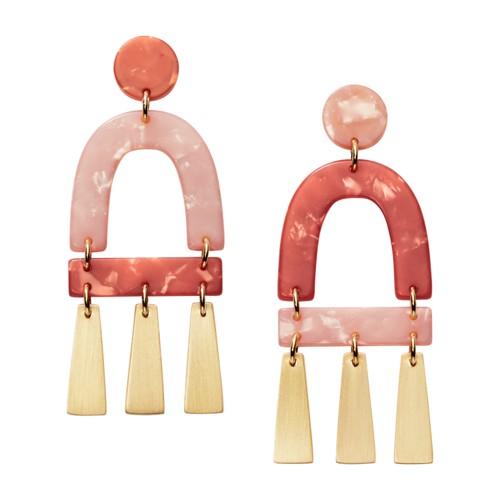 Fossil Terracotta-inspired Acetate Chandelier Earrings  Jewelry - Ja6959710