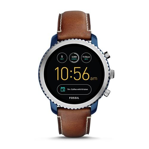 Fossil Refurbished Gen 3 Smartwatch - Q Explorist Luggage Leather  Jewelry - Ftw4004j