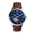 Fossil Townsman Automatic Brown Leather Watch  Jewelry - Me3110