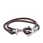 Fossil Anchor Brown Leather Wrist Wrap  Jewelry - Jf02882040