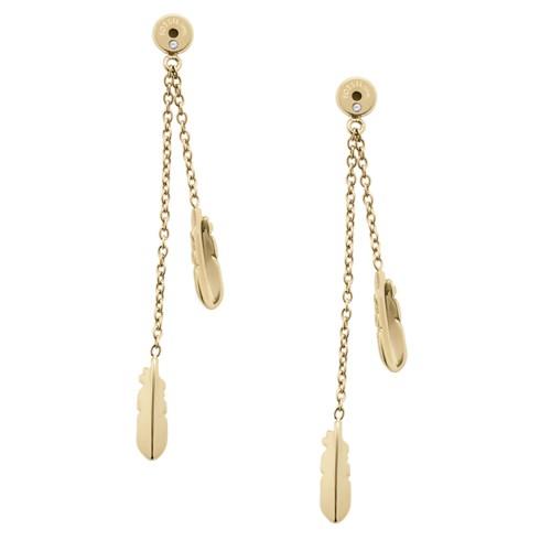 Fossil Feather Drop Ear Jackets  Jewelry - Jf02774710
