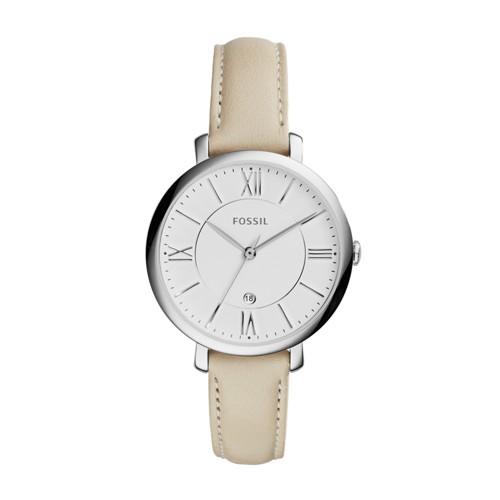 Fossil Jacqueline Beige Leather Watch   - Es3793