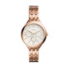 Fossil Suitor Multifunction Rose Gold-tone Stainless Steel Watch  Jewelry - Bq3127