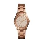 Fossil Adalyn Three-hand Rose Gold-tone Stainless Steel Watch  Jewelry - Bq3374