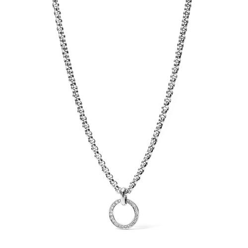 Fossil Glitz Loop Charm Starter Necklace Jf86216040