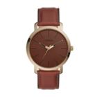 Fossil Luther Three-hand Brown Leather Watch  Jewelry - Bq2421