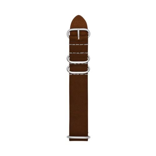Fossil 22mm Dark Brown Leather Watch Strap   - S221250
