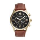 Fossil Flynn Chronograph Brown Leather Watch  Jewelry - Bq2261