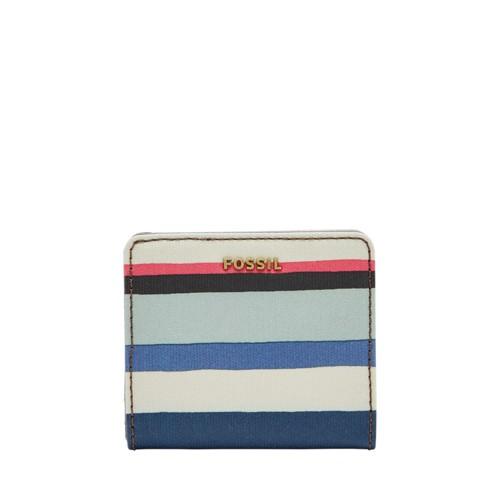 Fossil Madison Bifold  Wallet Navy Multi Stripe- Swl2185490