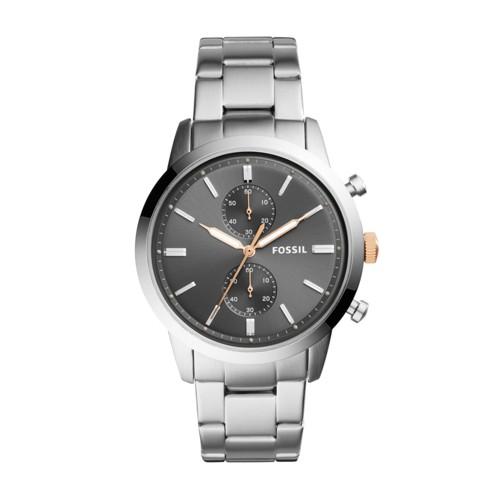 Fossil 44mm Townsman Chronograph Stainless Steel Watch  Jewelry - Fs5407
