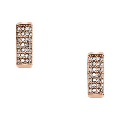 Fossil Bar Rose Gold-tone Stainless Steel Studs  Jewelry - Jof00407791
