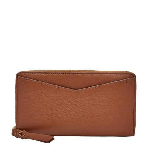 Fossil Caroline Rfid Zip Around Wallet  Wallet Brown- Sl7354200