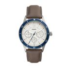 Fossil Flynn Sport Multifunction Gray Leather Watch  Jewelry - Bq2341