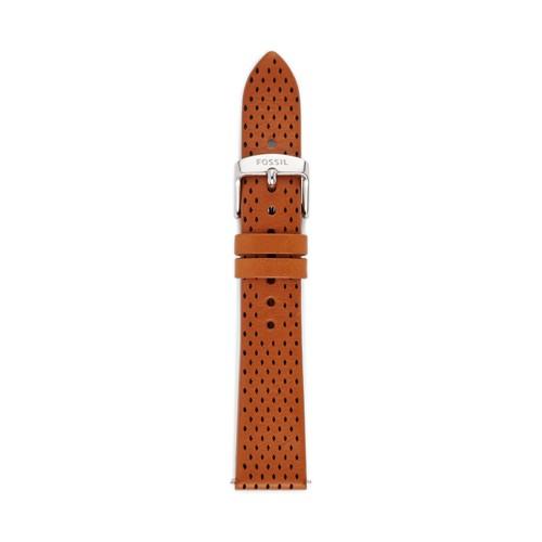 Fossil 18mm Diamond Perforated Leather Watch Strap   - S181306