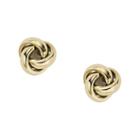 Fossil Twisted Knot Gold-tone Steel Studs  Jewelry Gold- Jof00121710