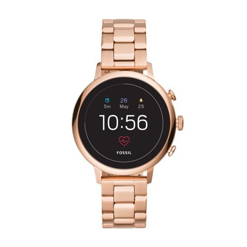Fossil Gen 4 Smartwatch - Q Venture Hr Rose Gold-tone Stainless Steel   - Ftw6018