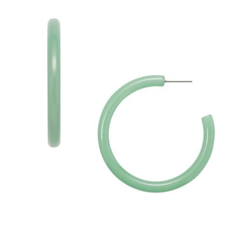 Fossil Pastel Green Acetate Hoops  Jewelry - Ja6996040
