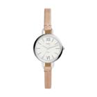 Fossil Annette Three-hand Sand Leather Watch  Jewelry - Es4361