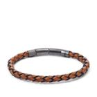 Fossil Braided Leather Bracelet Jf01669001